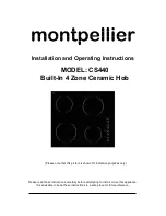 Preview for 1 page of montpellier CS440 Installation And Operating Instructions Manual