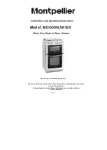 Предварительный просмотр 1 страницы montpellier MDG500LK Installation And Operating Instructions Manual