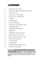 Preview for 3 page of montpellier MIFF502 Installation And Operating Instructions Manual