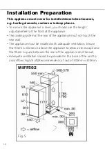 Preview for 18 page of montpellier MIFF502 Installation And Operating Instructions Manual