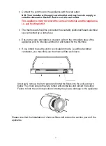 Preview for 7 page of montpellier MON-CACH500 Installation And Operating Instructions Manual