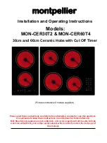 Preview for 1 page of montpellier MON-CER30T2 Installation And Operating Instructions Manual