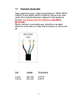 Preview for 9 page of montpellier MON-CER30T2 Installation And Operating Instructions Manual