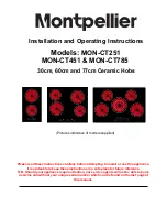 montpellier MON-CT251 Installation And Operating Instructions Manual предпросмотр