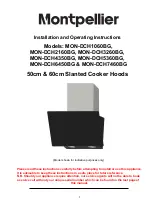 Preview for 1 page of montpellier MON-DCH1060BG Installation And Operating Instructions Manual