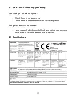 Preview for 13 page of montpellier MON-GH30BG Installation And Operating Instructions Manual