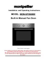 montpellier MON-SFO66MX Installation And Operating Instructions Manual preview