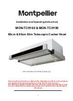 Preview for 1 page of montpellier MON-TCH160 Installation And Operating Instructions Manual