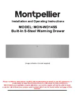 montpellier MON-WD14SS Installation And Operating Instructions Manual preview