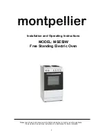 montpellier MSE50W Installation And Operating Instructions Manual preview