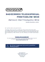 Monzana Bathroom Shelf Prestigeline White 102563 Instructions Manual предпросмотр