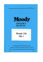 Preview for 1 page of MOODY 336 MK1 Owner'S Manual