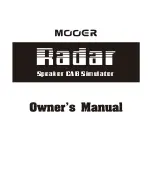 Mooer Radar Owner'S Manual preview