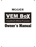 Preview for 1 page of Mooer Vem BOX Owner'S Manual