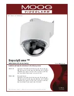 Moog Videolarm DeputyDome DDW10CN2 Installation And Operation Instructions Manual preview