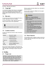 Preview for 6 page of Moog GAT Rotostat AL Operating Instructions Manual