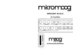 Moog Micromoog Operation Manual предпросмотр