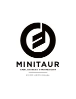 Moog Minitaur Editor User'S Manual preview