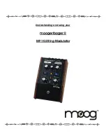 Moog Moogerfooger MF-102 User Manual preview