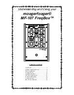 Moog moogerfooger MF-107 FreqBox Using Instruction предпросмотр