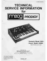 Moog Prodigy 336A Technical Service Information preview