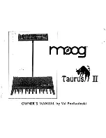 Moog Taurus II Owner'S Manual preview