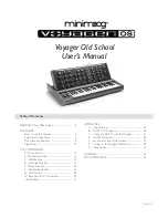 Preview for 1 page of Moog Voyager Old School User Manual