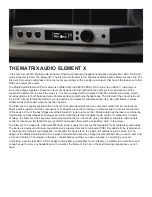 Preview for 2 page of Moon Audio ELEMENT I Manual