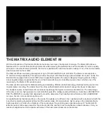 Preview for 4 page of Moon Audio ELEMENT I Manual