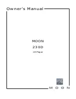 moon 230D Owner'S Manual предпросмотр