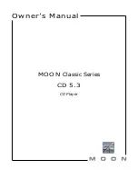 Preview for 1 page of moon Classic CD5.3 Owner'S Manual