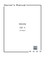 moon MOON CD-1 Owner'S Manual предпросмотр