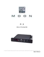 moon MOON P-3 Owner'S Manual предпросмотр