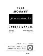 Предварительный просмотр 1 страницы Mooney Executive 21 1968 Owner'S Manual