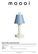 Moooi Paper Table Lamp Patchwork Cleaning Instructions preview