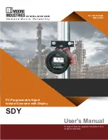 Предварительный просмотр 1 страницы Moore Industries SDY User Manual