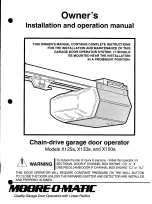 moore o matic X125a Owner'S Installation And Operation Manual preview