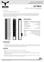 MOOSE CST803 Installation Instructions preview