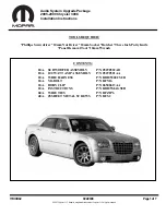 Preview for 1 page of Mopar 2005-2009 Chrysler 300C Installation Instructions Manual