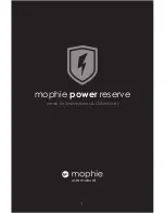 Mophie power reserve User Manual preview