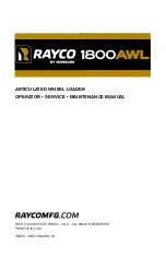 Morbark RAYCO 1800 AWL Operator, Service, Maintenance Manual preview