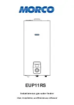 Preview for 1 page of Morco EUP11RS User, Installation, And Maintenance Manual