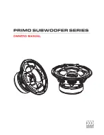 Morel Primo Subwoofer Series Owner'S Manual preview