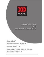 Morel SoundStand ST-95 Owner'S Manual & Installation Instructions preview