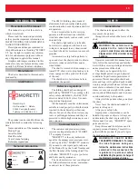 Preview for 13 page of Moretti EASYRED SL2040 Instructions For Installation And Use Manual