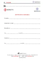 Предварительный просмотр 10 страницы Moretti Mopedia RP729 Instruction Manual