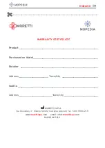 Preview for 19 page of Moretti Mopedia RP729 Instruction Manual