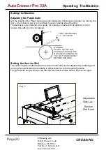 Предварительный просмотр 22 страницы Morgana AutoCreaser Pro 33A Instruction Manual