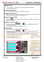 Предварительный просмотр 25 страницы Morgana AutoCreaser Pro 33A Instruction Manual