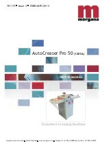 Morgana AutoCreaser Pro 50 Service Manual preview